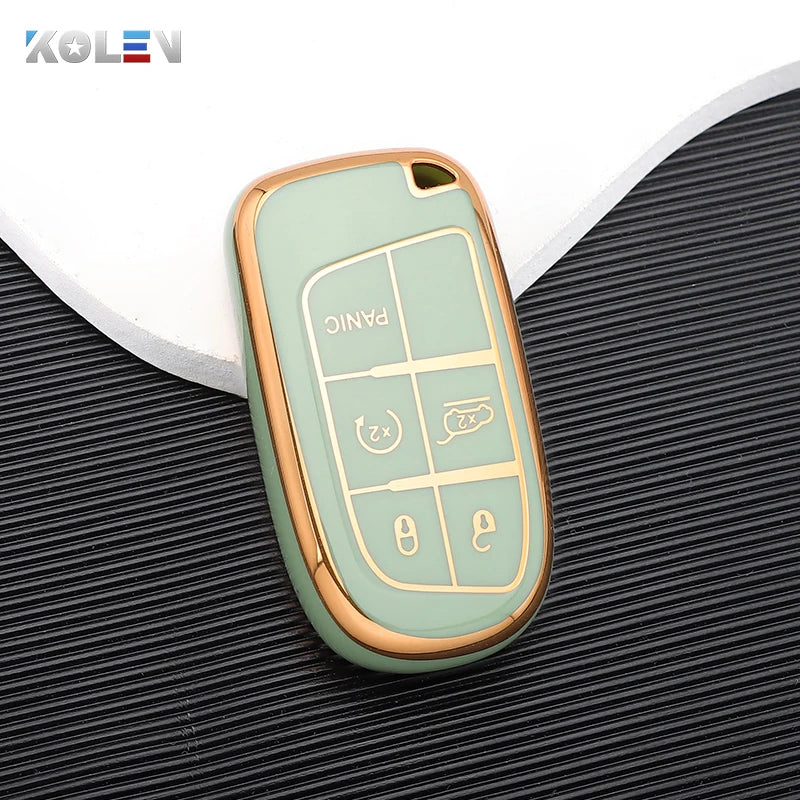 Premium TPU Key Fob Cover for Jeep, Dodge, Fiat, Ram, Durango