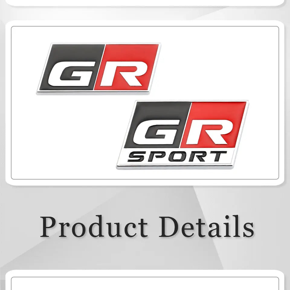 GR Sport Hood Grille Emblem Badge for Toyota/Lexus