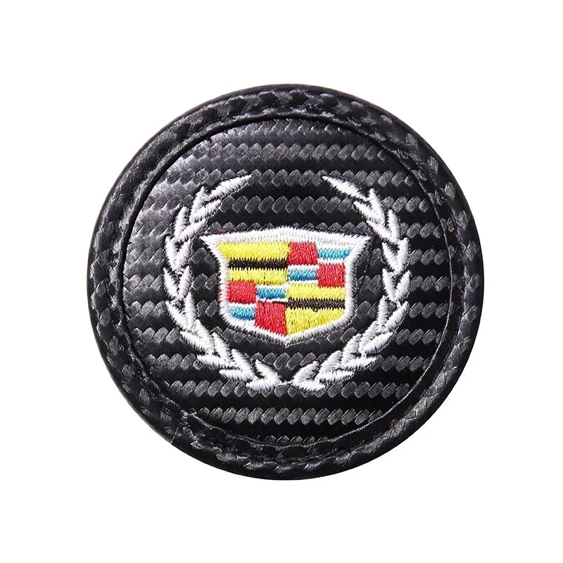 ( NOT SOLD TO USA) 2pcs Carbon Fiber Cup Mats for Cadillac XT4 CT5 CTS Escalade – Car Accessories | MotorWorld Marketplace