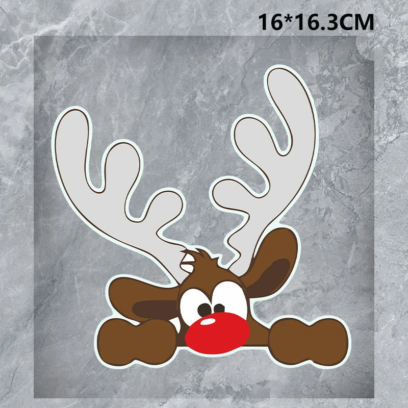 Christmas Santa Claus Waterproof Reflective Car Sticker Decal