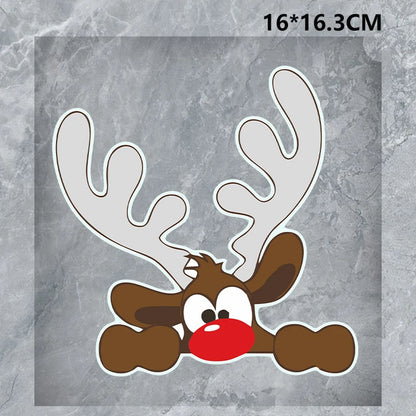 Christmas Santa Claus Waterproof Reflective Car Sticker Decal