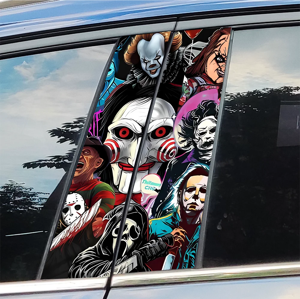 Horror Ghost B Pillar Car Stickers | Waterproof, UV-Proof – Car Accessories | MotorWorld Marketplace