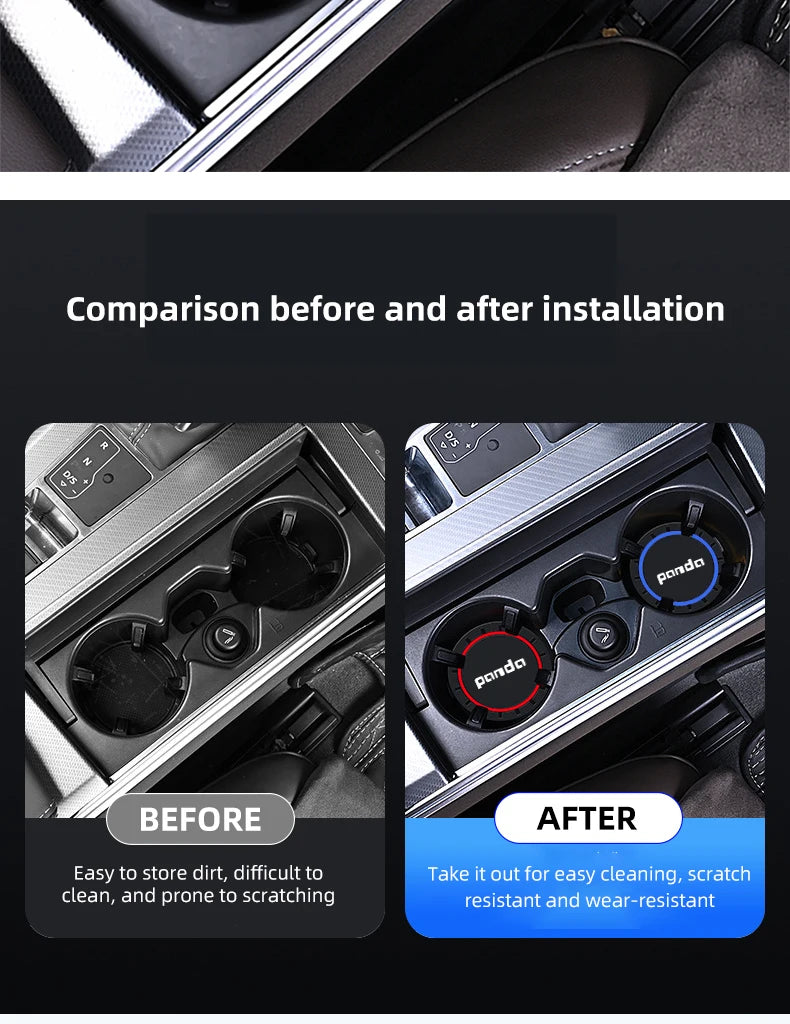 Fiat Panda 2008-2011 Cup Holder Silicone Anti-Slip Coasters