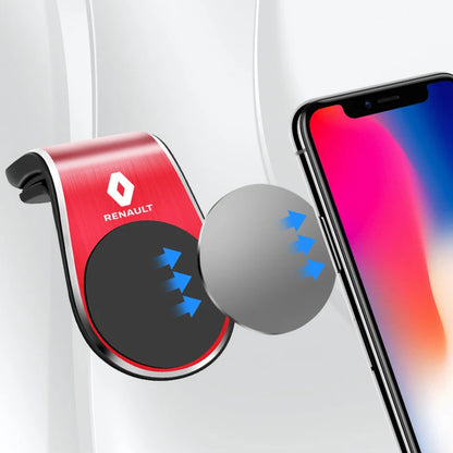 Metal Magnetic Car Phone Holder Auto Logos for Renault