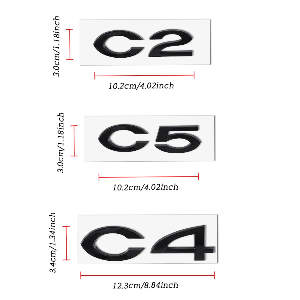 ABS Rear Emblem Badge Sticker for Citroen C2 C4 C5 VTS – Car Accessories | MotorWorld Marketplace