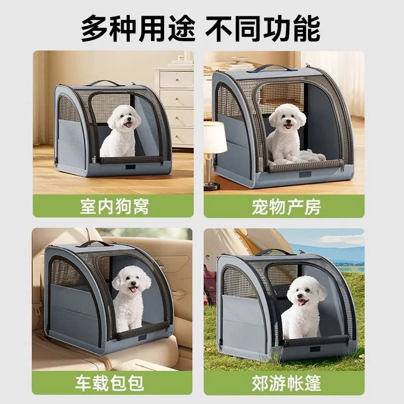 Portable Foldable Pet Carrier – Scratch-Resistant, Auto-Ready – Car Accessories | MotorWorld Marketplace