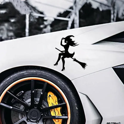 Witch Broom Halloween Vinyl Decal for Car & More – Car Accessories | MotorWorld Marketplace