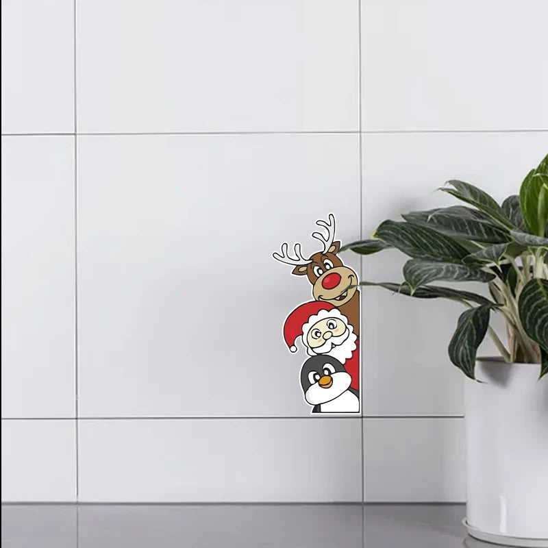 Christmas Santa Claus Waterproof Reflective Car Sticker Decal