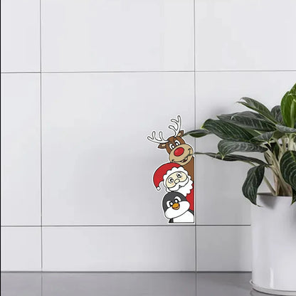 Christmas Santa Claus Waterproof Reflective Car Sticker Decal