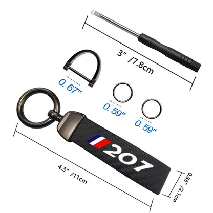 Carbon Fiber Keychain for Peugeot 106-308 – Pro Car Styling