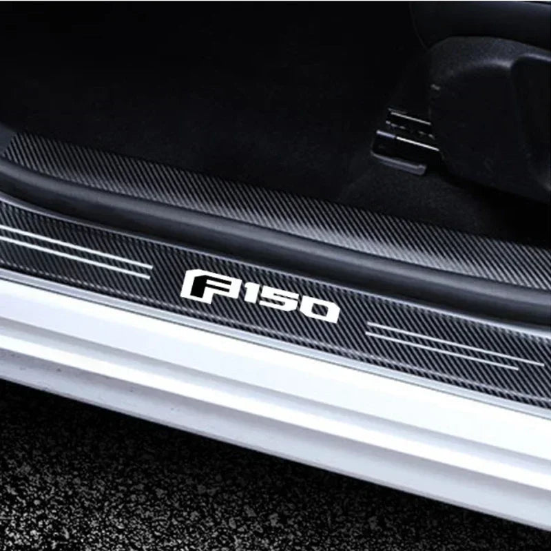 Protection de seuil de porte en fibre de carbone pour Ford F150 2023