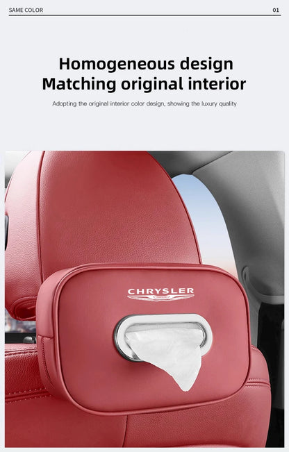 Porte-mouchoirs en cuir de qualité supérieure pour Chrysler 300C/PT/Voyager