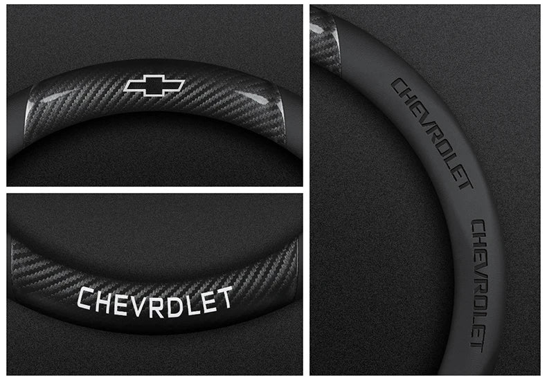Housse de volant en daim et fibre de carbone pour Chevrolet Cruze Bolt