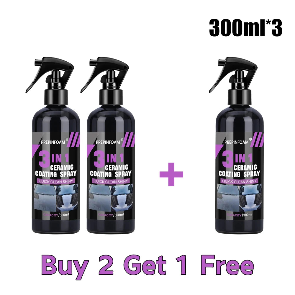 Ultimate Ceramic Nano Coating Spray – Pro Hydrophobic Shine 300MLx3 – Car Accessories | MotorWorld Marketplace