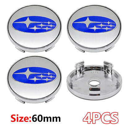 (NOT SOLD TO EUROPE) 4PCS 56/60mm Hub Covers Decals for Subaru WRX STI BRZ 60mm-Silver blue Subaru-4pcs – Car Accessories | MotorWorld Marketplace