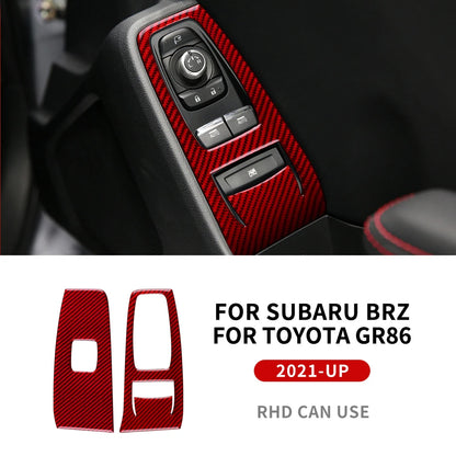 Real Carbon Fiber Door Panel Sticker for BRZ GR86 21-24 Type A For RHD Red – Car Accessories | MotorWorld Marketplace