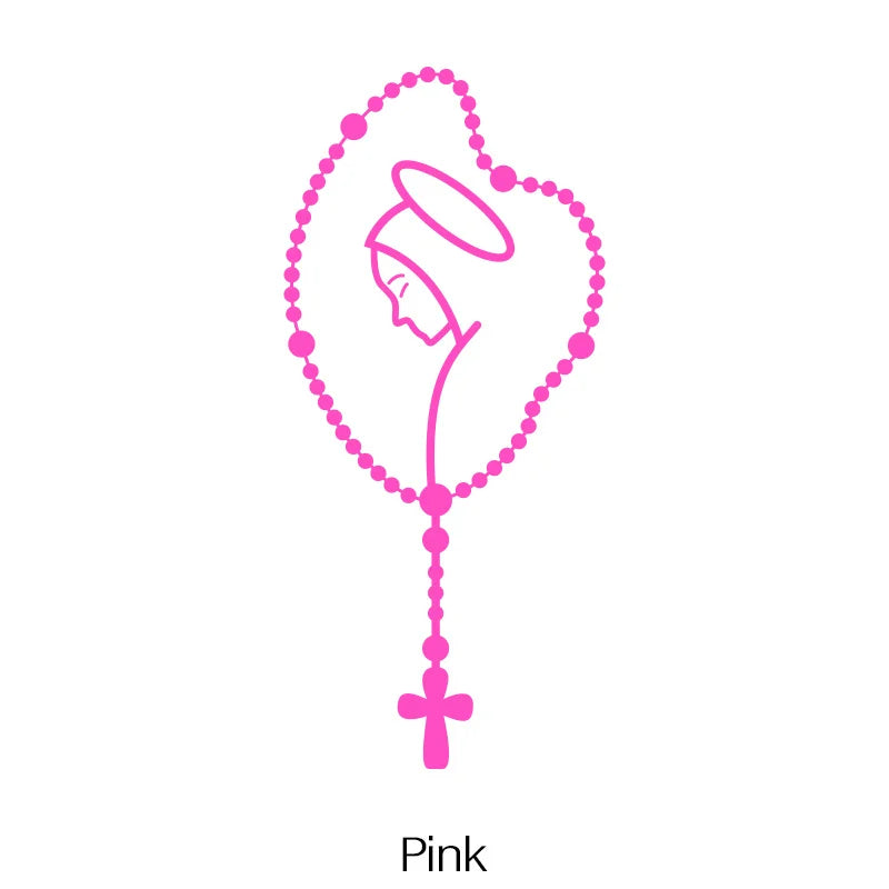 Our Lady Rosary Car Decal – Rear Window Auto Sticker 1pc