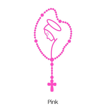 Our Lady Rosary Car Decal – Rear Window Auto Sticker 1pc