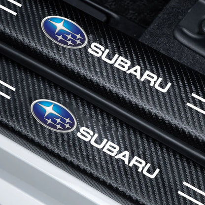 (NOT SOLD TO EUROPE) Subaru Door Sill Carbon Fiber Scuff Plate Sticker Set – Car Accessories | MotorWorld Marketplace