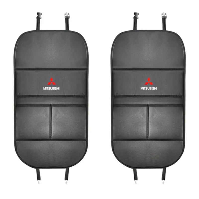 Leather Rear Seat Protector Organizer for Mitsubishi SUV/Sedan