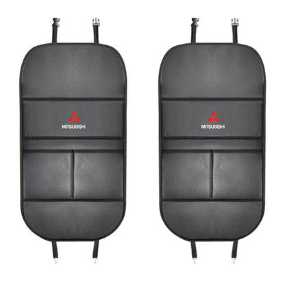 Leather Rear Seat Protector Organizer for Mitsubishi SUV/Sedan