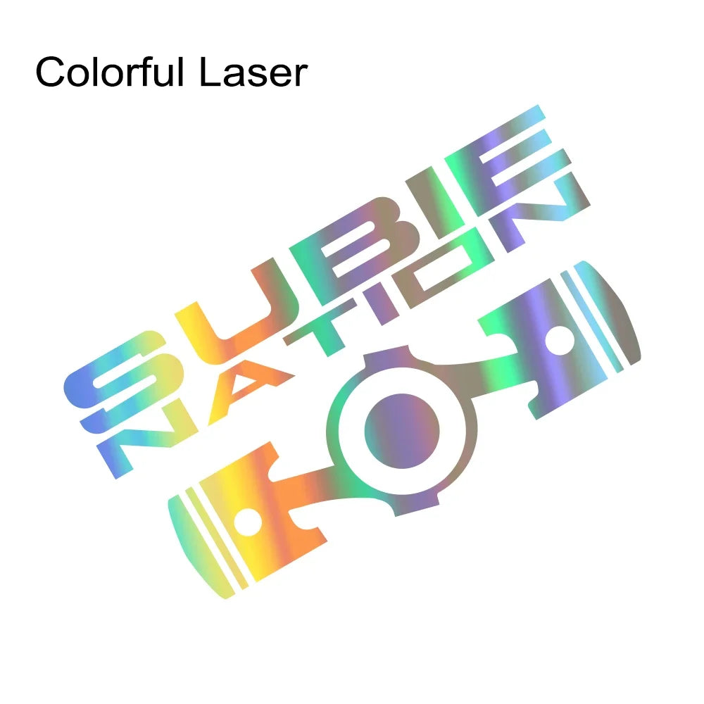 SUBIE Nation JDM Sticker 20x10.7cm for Subaru WRX BRZ STI Colorful Laser 20x10.7cm – Car Accessories | MotorWorld Marketplace