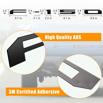 Black F-150 Rear Emblem Badge Sticker for Ford