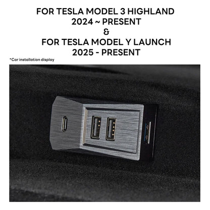 Tesla Model Y/3 Glovebox USB Hub Type-C Splitter Dock