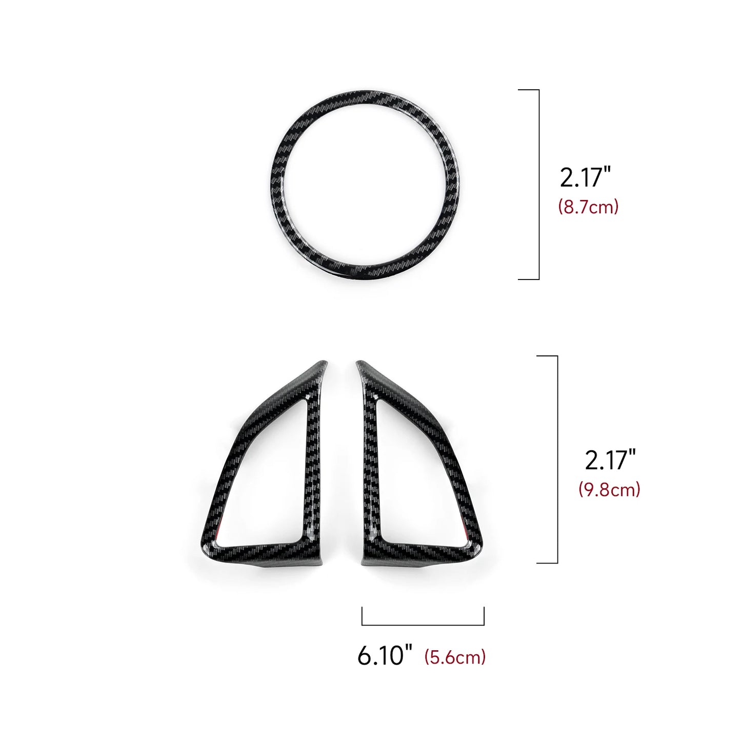 Autocollant de garniture intérieure en fibre de carbone ABS pour Camaro 2016-2024