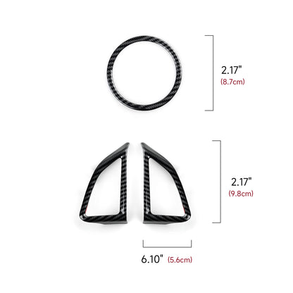 Autocollant de garniture intérieure en fibre de carbone ABS pour Camaro 2016-2024