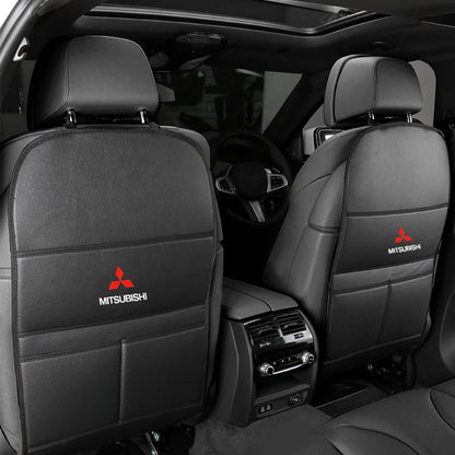 Leather Rear Seat Protector Organizer for Mitsubishi SUV/Sedan