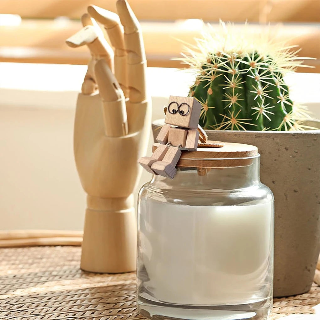 Handmade Shaking Wooden Man - Pro Car Dashboard Xmas Decor