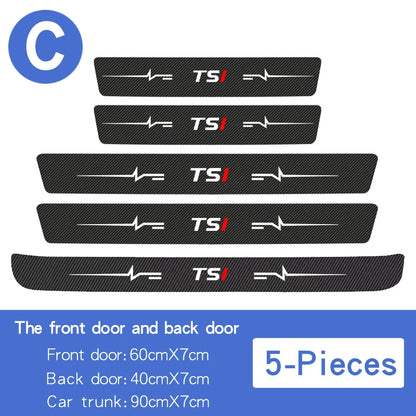 VW TDI TSI Golf/Polo Carbon Fiber Doorsill Protector Film
