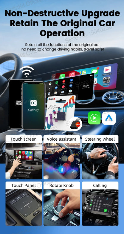 CarlinKit 5.0 Mini Adapter Wireless CarPlay & Android Auto