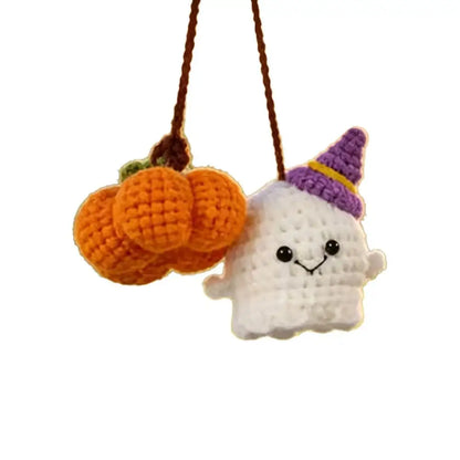 Halloween Crochet Car Pendant | Rearview Mirror Ornament Gift A – Car Accessories | MotorWorld Marketplace