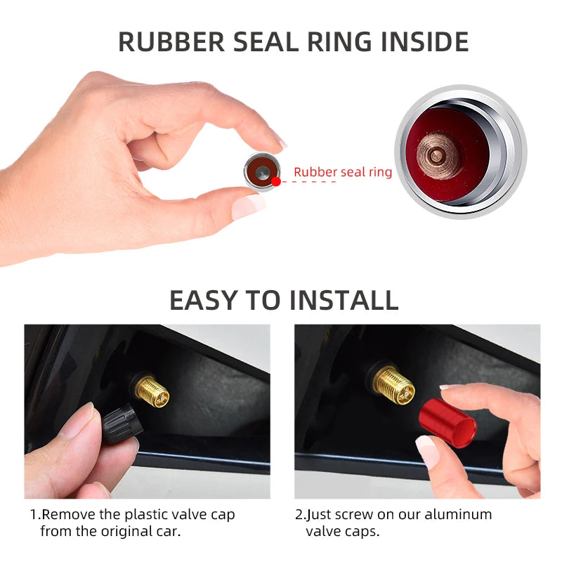 4Pcs Tire Valve Dust Caps for Hyundai