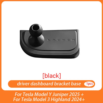 Magnetic Phone Mount for Tesla Y/3 2024-25, ABS, Rotatable black base – Car Accessories | MotorWorld Marketplace