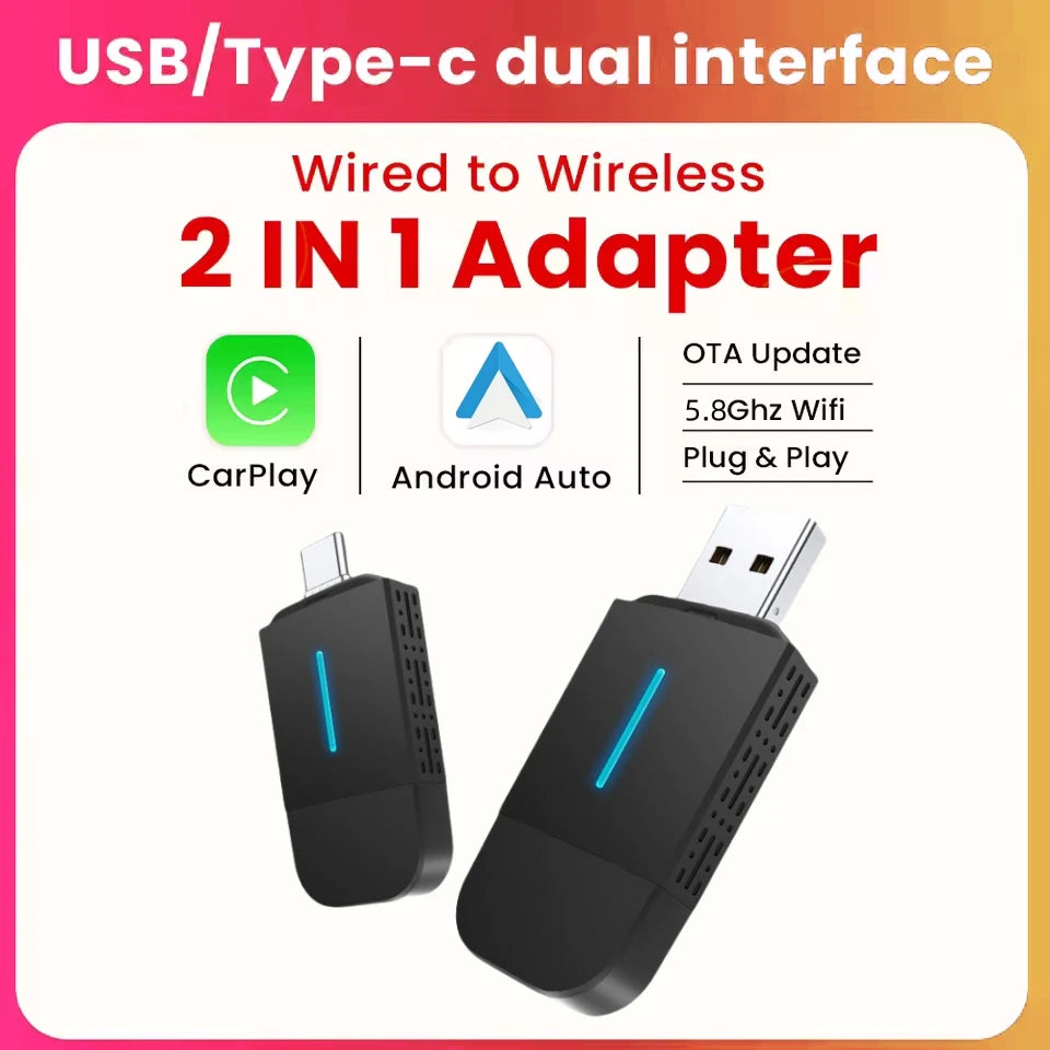 Clé USB Android Auto CarPlay 2 en 1 Type-C pour Chevy/VW