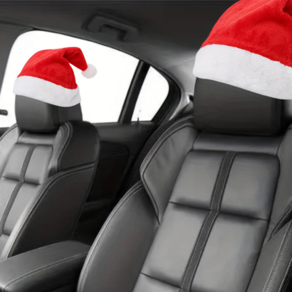2/4Pcs Christmas Car Seat Headrest Covers – Festive Decor