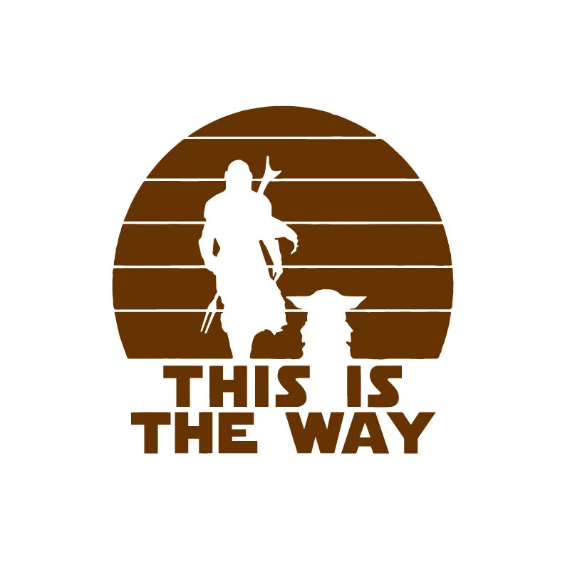 Classic Sci-Fi Vinyl Sticker – "This Is The Way" Car/Laptop Decor QT13495 Brown – Car Accessories | MotorWorld Marketplace