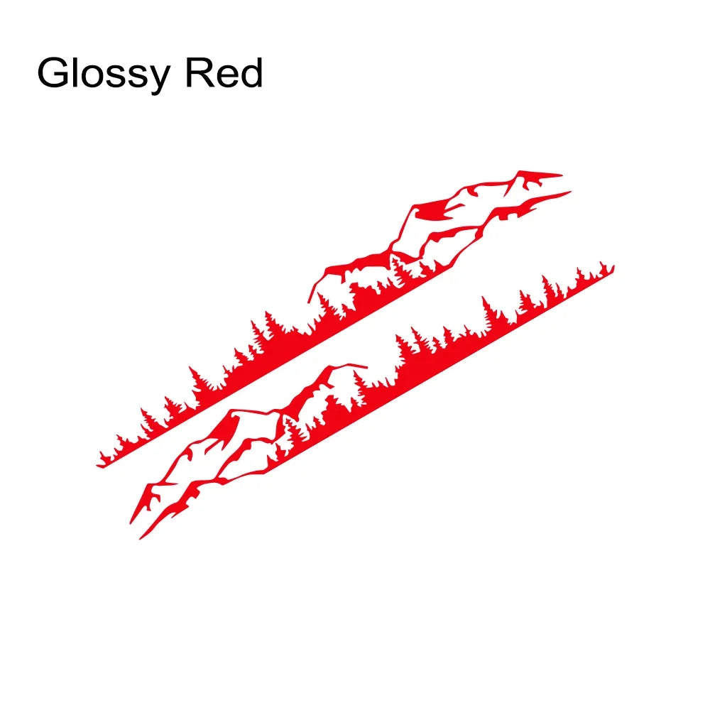 Forest Mountain Vinyl Decal for Ford Bronco TRX4 2021-2023 Glossy Red – Car Accessories | MotorWorld Marketplace