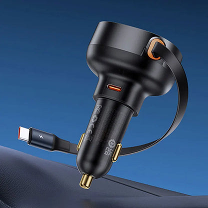 Baseus 60W 2-in-1 Retractable Fast Car Charger QC PD SCP Dual Type-c 60W China Mainland – Car Accessories | MotorWorld Marketplace