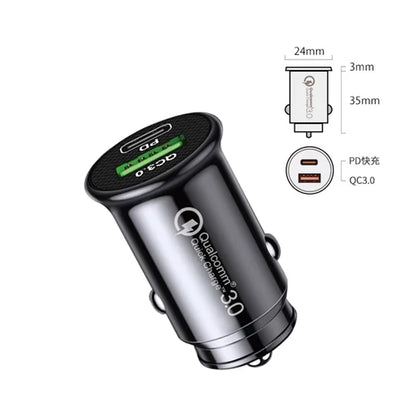 Mini 100W Dual USB-C Car Charger Fast Charge Pro Devices FAST CHarger – Car Accessories | MotorWorld Marketplace
