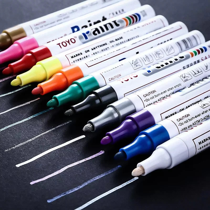 White Waterproof Tyre Paint Marker Pen – Permanent, Pro Grade – Car Accessories | MotorWorld Marketplace