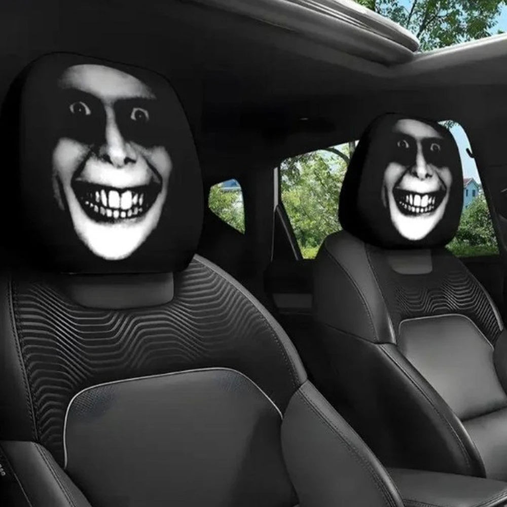 2PCS Cartoon Eyes Headrest Covers – Festive Car Interior Decor Style5 – Car Accessories | MotorWorld Marketplace