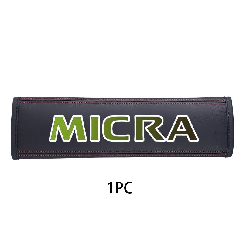 Premium Cowhide Seat Belt Cover for Nissan Micra