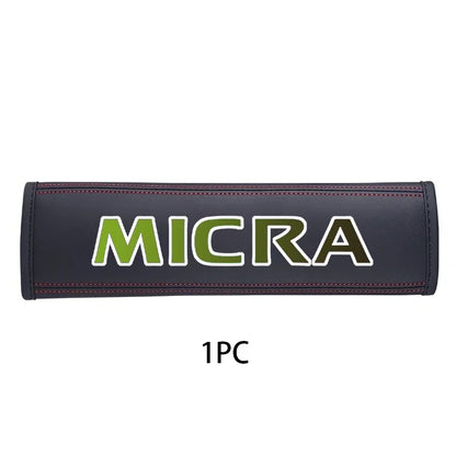 Premium Cowhide Seat Belt Cover for Nissan Micra