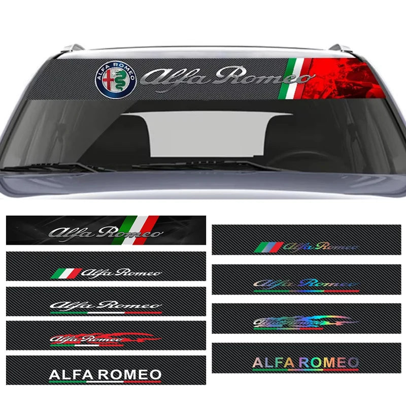 Carbon Fibre Alfa Romeo Windshield Decal - Fits Giulia, Stelvio – Car Accessories | MotorWorld Marketplace