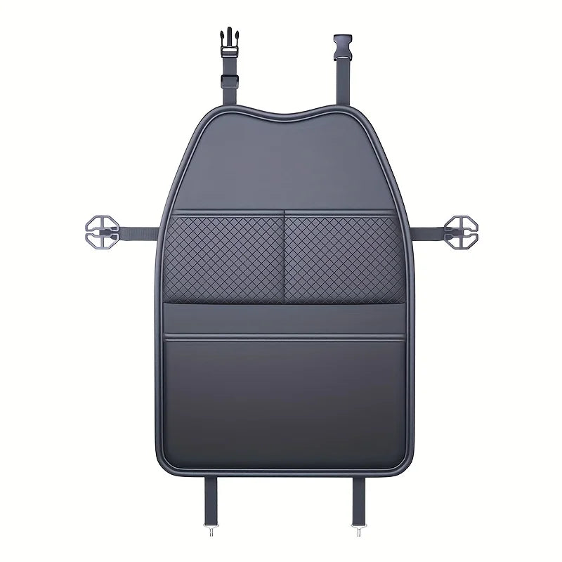 Premium Leather Car Seat Back Protector with Organizer Three-pocket style – Car Accessories | MotorWorld Marketplace