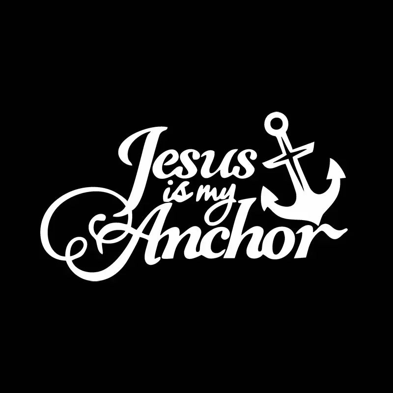 Christian Jesus Cross Car Sticker – Durable Vinyl Decal